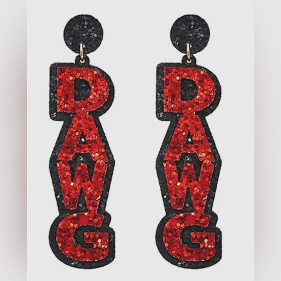 Glitter Dawg Earrings - Picture 1 of 1